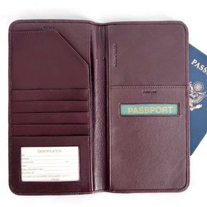 Men's Brown Leather Passport Wallet